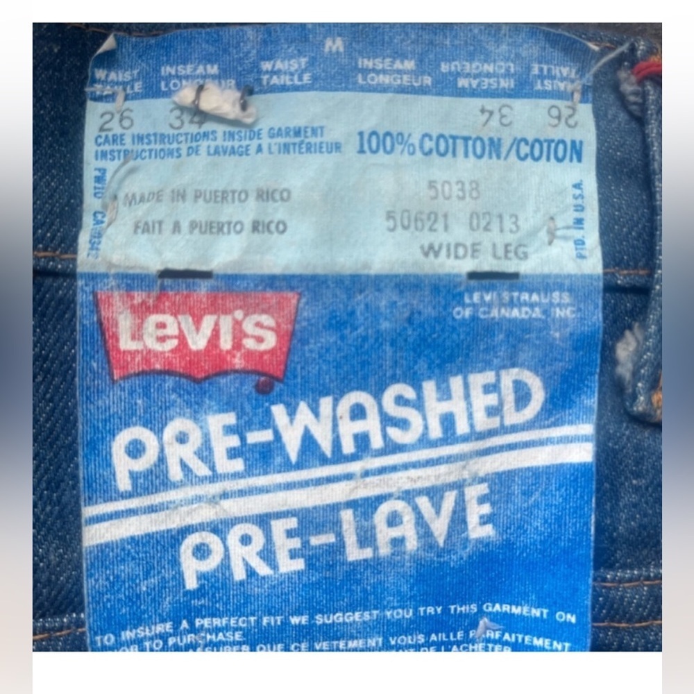 Levi's 1970’s Orange Tag Wide Leg Jeans with Tags - Picture 3 of 14
